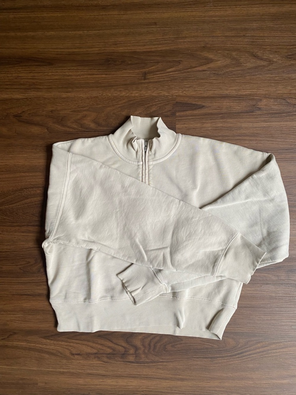 Wilfred Free | Taupe Half-Zip Sweatshirt